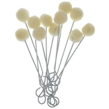 25 WOOL DAUBER BALL BRUSHES 7" X 3/4" PVC PLUMBING GLUE LEATHER DYE APPLICATOR
