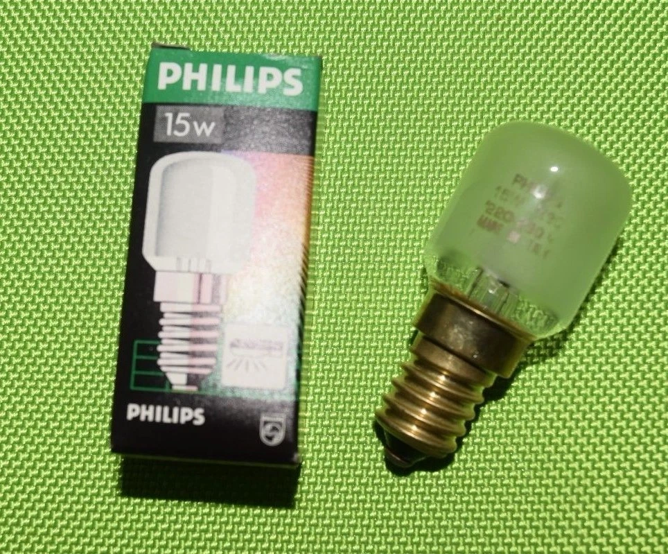 Philips Röhrenlampe 15W E14 T25 230V matt Glühbirne Messingsockel 