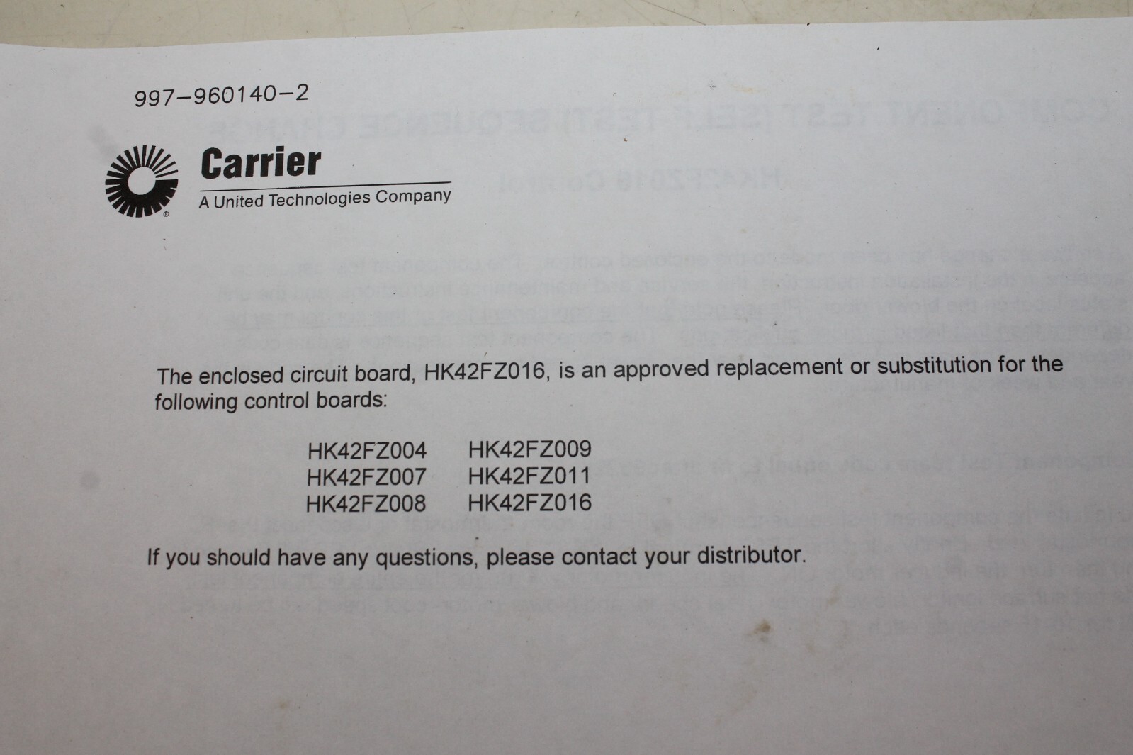 Carrier Bryant Furnace Control Circuit Board HK42FZ016 - Addictions UK