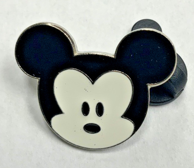 Classic black and white Mickey Mouse trading pin small 