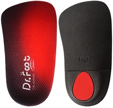 Dr. Foot's 3/4 Length Orthotic Insoles, High Arch Support Inserts for Flat Feet