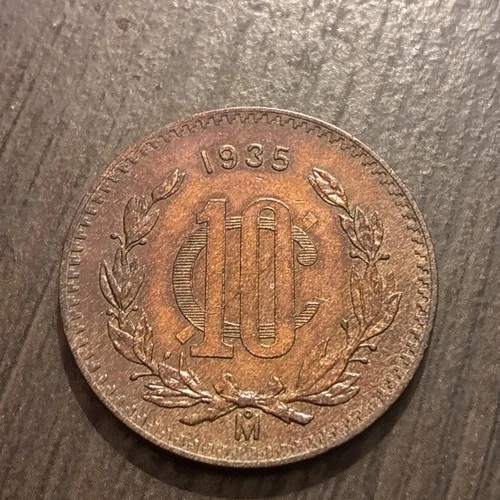1935 Mexico 10 Centavos Silver — photo from the most recent tracked eBay sale