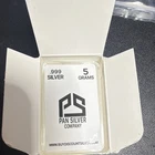 Pan Silver Company .999 Fine Silver 5g Bar Sealed in Packaging Serial 1237
