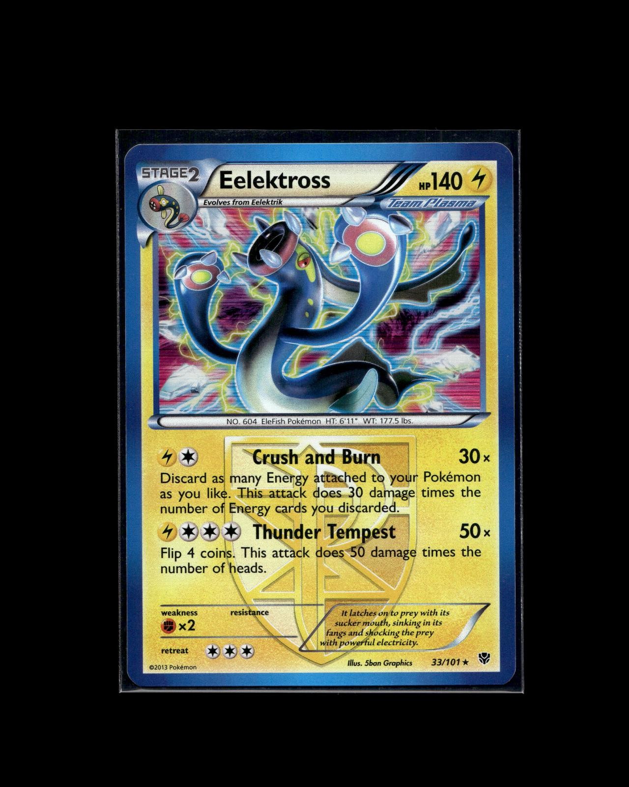 Eelektross 33/101  Holo R Plasma Blast Pokemon 2013 EN NM