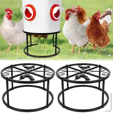 2 PCS Metal Stand for Chicken Feeder Waterer, Heavy Duty Chicken Feeder Stand...