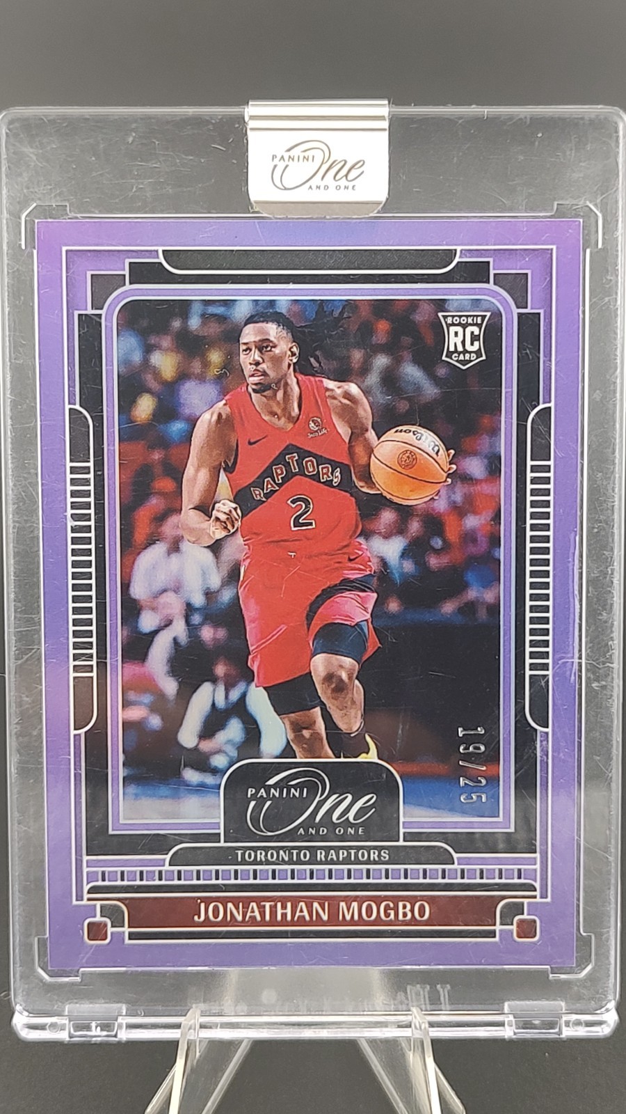 Jonathan Mogbo 2024-25 Panini One And One Rookie Purple Base RC /25 #134