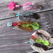 6lots Professional Salting Fishing Lures Camouflages Color Perches Hunting