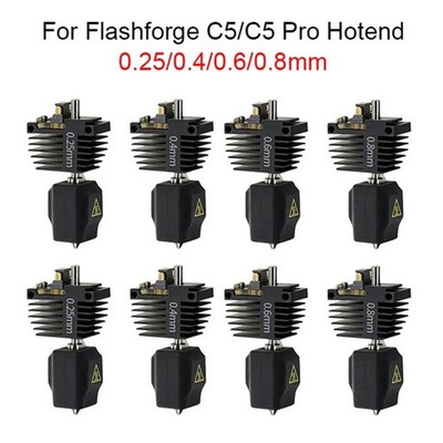 3D Printer For Flashforge Creator 5 / C5 Pro Hotend Kits Assembly Nozzle 1/2 PCS