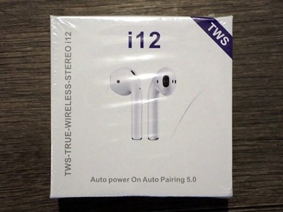 New Still Sealed TWS i12 True Bluetooth Wireless Stereo Headphones Earbuds White