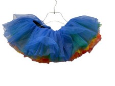Kids Tutu Tulle Skirt OS Rainbow Multicolor One Size Ballet Dance Costume Party
