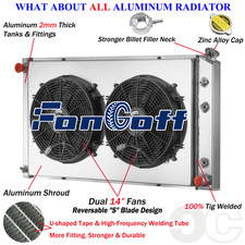 3-row Radiator Shroudfan For 1989-1991 Chevy Gmc V2500 V3500 R2500 R3500 7.4l