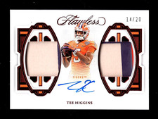2023 FLAWLESS RED TEE HIGGINS DUAL PATCH AUTO AUTOGRAPH 14/20 CLEMSON TIGERS