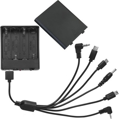 Universal Safe Emergency External Power Box 6 Connector Universal Port 4 AA 6V
