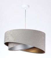 Pendelleuchte HäNgeleuchte Wohnzimmer In Weiß Grau Gold Silber E27 Rund Ø 50 Cm