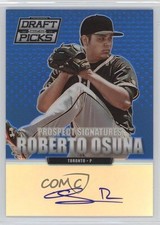 2013 Panini Prizm Perennial Draft Picks Blue 21/75 Roberto Osuna #65 Auto 3g8