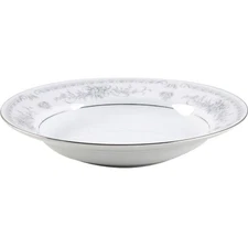 Home Beautiful Misty Blue Rimmed Soup Bowl 384547