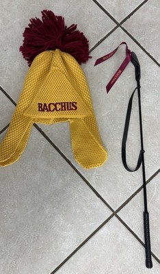 Krewe Of Bacchus 2026 Riding Lieutenant Hat (longish Knit)& Riding Crop Both New