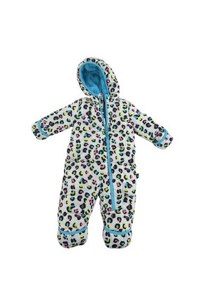 Spyder 9/12 month baby girls 1 piece leopard print snowsuit snow pramsuit