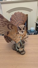 The Franklin Mint "THE EAGLE OWL" Hand Painted Fine Porcelain Vintage Figurine