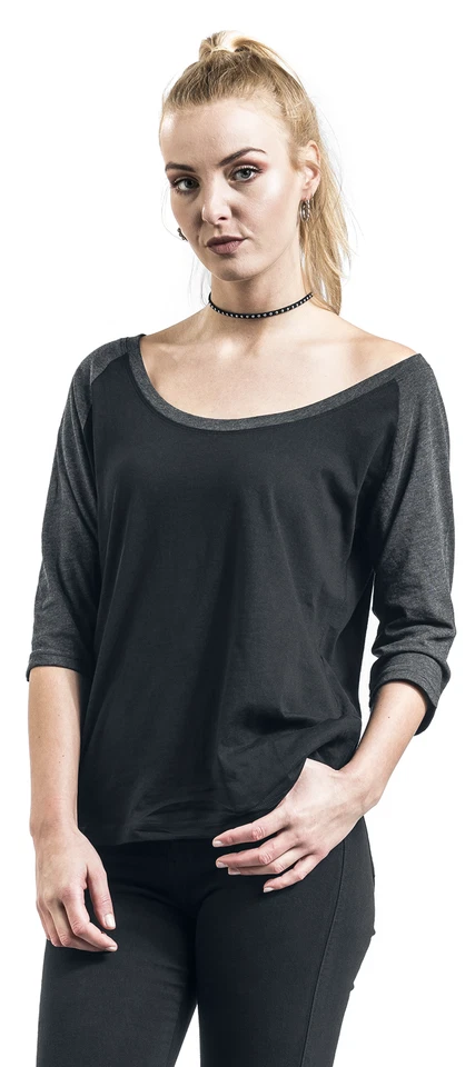 Urban Classics Langarmshirt Damen Ladies 3/4 Contrast Raglan Tee - Bild 4 von 4