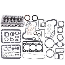 Complete Cylinder Head W/ Valves & Full Gasket Kit For Kubota Tractor D850 D950