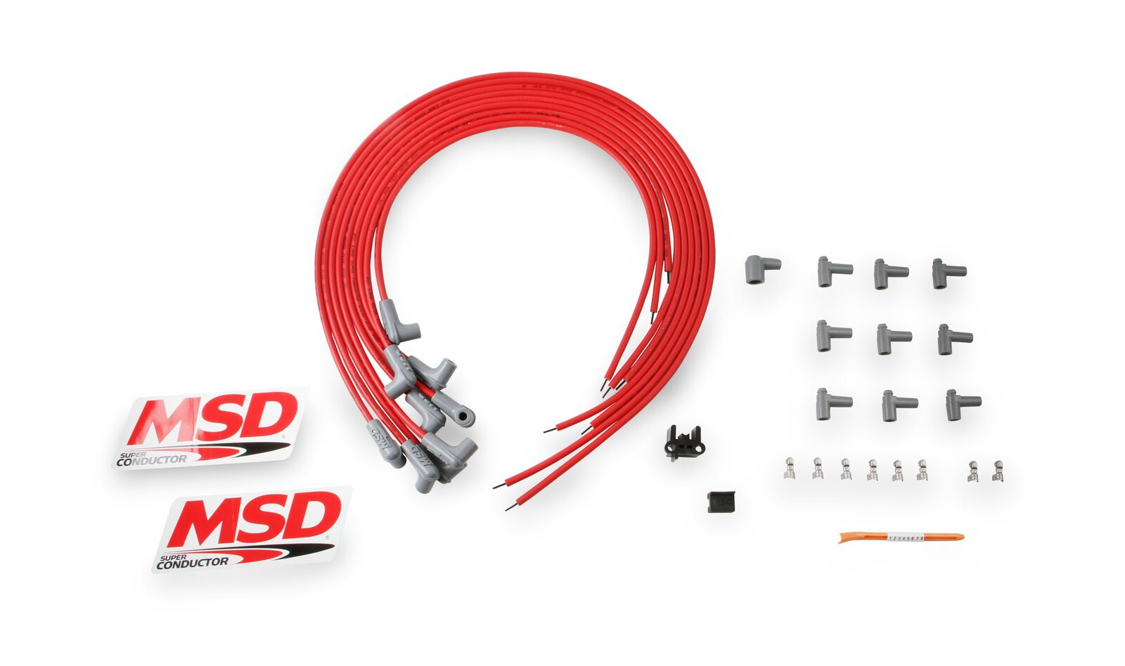 MSD 31229 Red 8.5mm Spark Plug Wire Set Fits 8-Cyl Thunderbird Firebird Nova