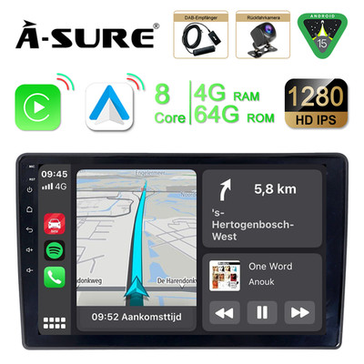 DAB+ 8-Core 4+64G Android15 Autoradio CarPlay Kam Navi Für Citroën C5 2008-2017