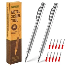 Metal Scribe Tool - Aluminum Scribe with Tungsten Carbide Nib - Works with Wo...