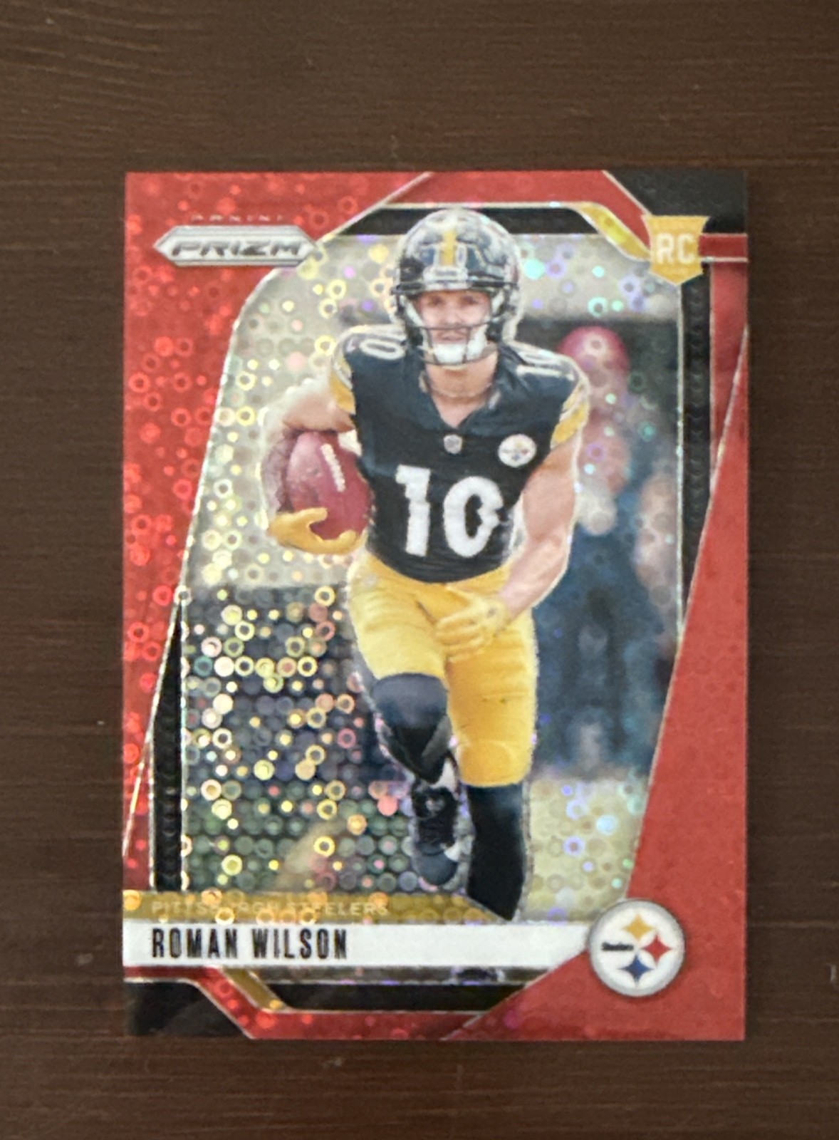 2024 Panini Prizm - Rookies Roman Wilson #384 Red No Huddle Prizm /75 (RC)