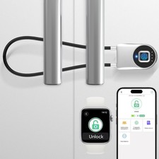 Fingerprint Cable Lock, eLinkSmart Fridge Locks with Bluetooth APP Control, B...