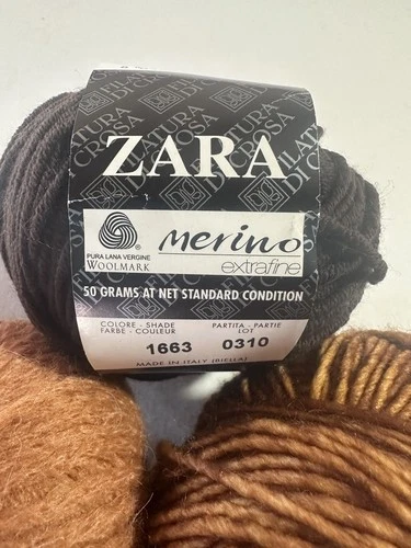 Lot of 5 Yarn NICE Balls Mix Color Zara, K&C Unknown. FALL WINTER COLORS. image 15