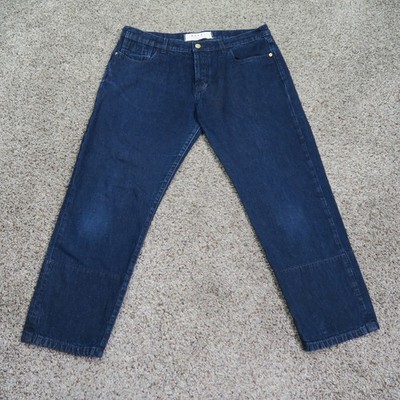Marni Jeans Womens 32 Blue Denim Made Italy Button Fly Straight Leg Pants 32x26