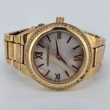 Liz Claiborne Women's Watch 38MM Gray Dial Rose Gold Band 6" Wrist New Battery