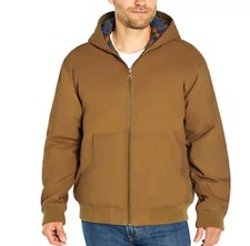 Woolrich Men's Hooded Canvas Jacket Full Zip Flannel Lined New w/ Tag XL