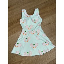 SweetHoney Girls Mint Pickleball Twist Back Athletic Dress with Shorts 4T