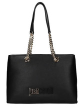 JUST CAVALLI 80RA4BB9 ZS766 JC B METAL LETTERING STYLE BORSA DONNA PU NERO