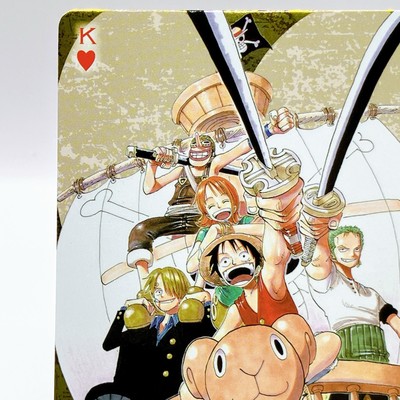 One Piece Pirate Ship Luffy Nami Golden Playing Cards Jump Festa