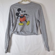 Disney Mickey Mouse Crop Top Sweatshirt size Medium