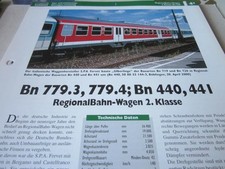 Eisenbahn Bn 770.3 779.4 Bn 440 441 Regionalbahnwagen 2. Kl 8S Risszeichnung 4.2