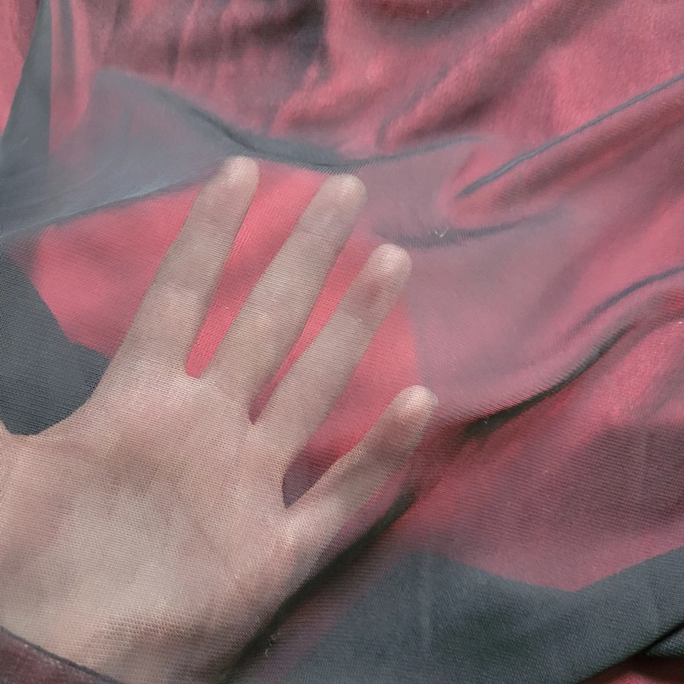 Candy Rocket Maxi Dress Vtg 90s/Y2K Red Black Mesh  Fairy Grunge McBling Gothic - Image 4 of 4