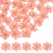 150-pack Satin Ribbon Flowers, 1.2 Inch Fabric Flowers for Crafts Cream