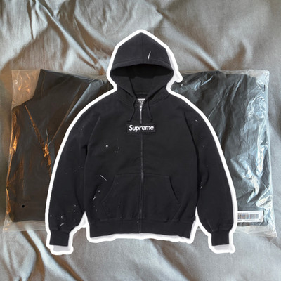 トップス S size Supreme MM6 Box Logo black 2XL — Supreme / MM6 Maison Margiela Box Logo Zip Up Hooded Black