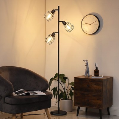 EDISHINE Eppler 3-Light 65'' Tree Floor Lamp with Bulbs Included, E26/Medium