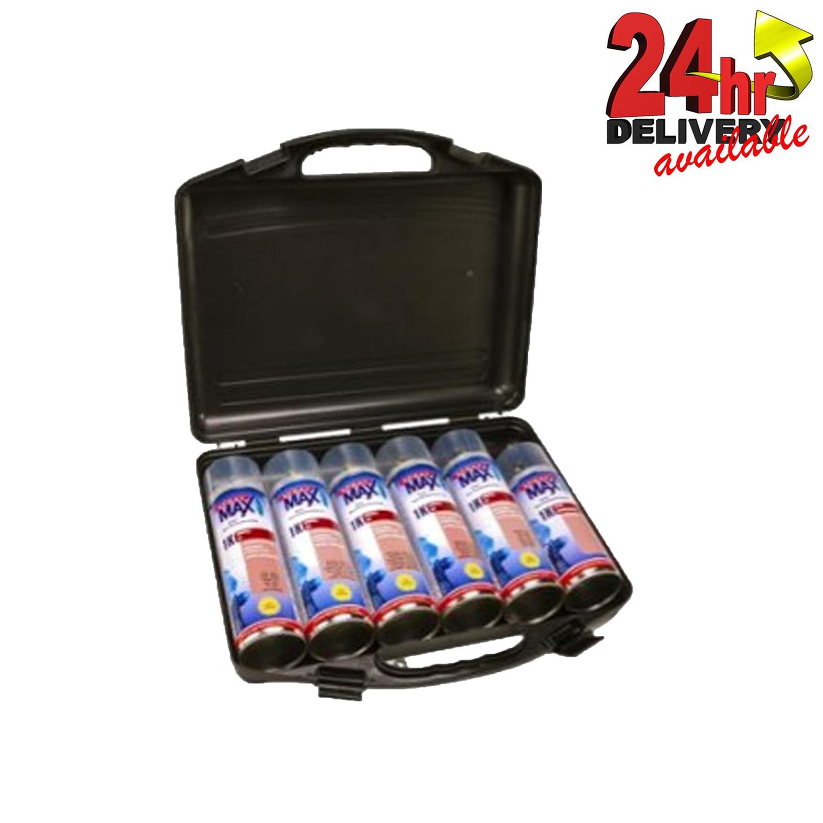 SprayMax 6 x Aerosol Deal with Case Primer Bundle White Grey Black 1K spot