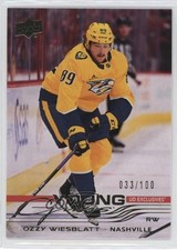 2025-26 Upper Deck Series 1 Young Guns Exclusives /100 Ozzy Wiesblatt Rookie RC