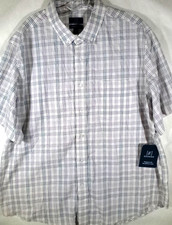 George-Mens Short Sleeve-Casual Button Down Shirt-XL Extra Large-NEW w/Tags 