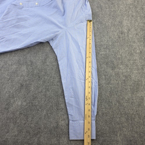 Polo Ralph Lauren Hemd 16 32/33 Regent Classic Fit blau kariert Baumwolle - Bild 7 von 9