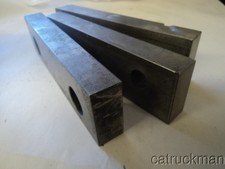 Hardened Steel Jaws for Kurt 6" Vise  4" Bolt spacing x 1-5/8" High + an extra