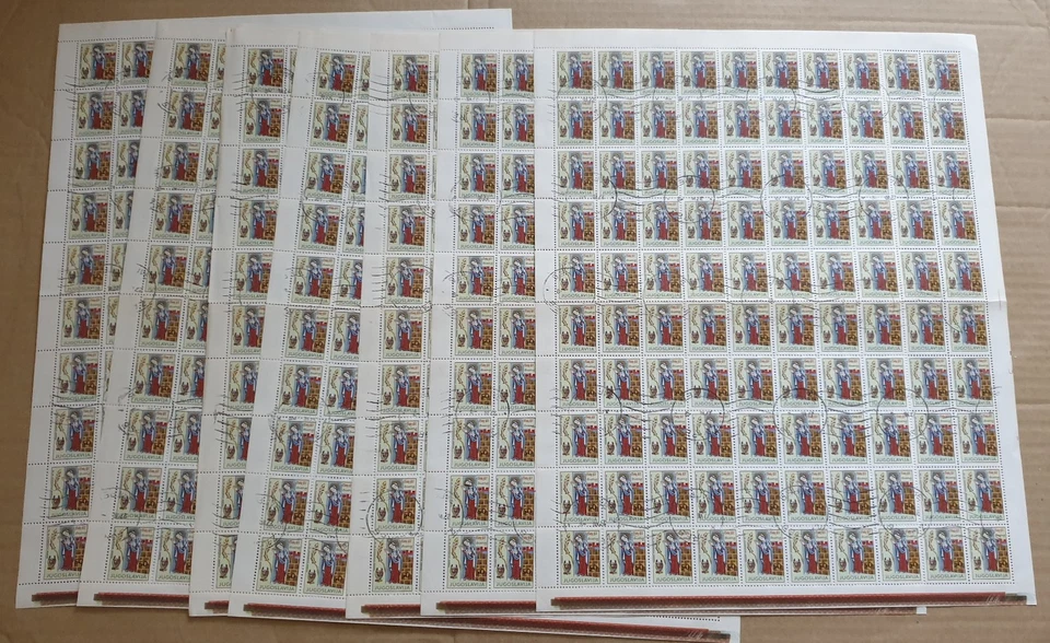 Selos da Iugoslávia: seleção de 27 folhas de selos de 100 selos #A4047 - Imagem 2 de 4