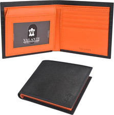 Genuine Leather Mens Wallet RFID Blocking Bifold Card Holder ID Window Slim